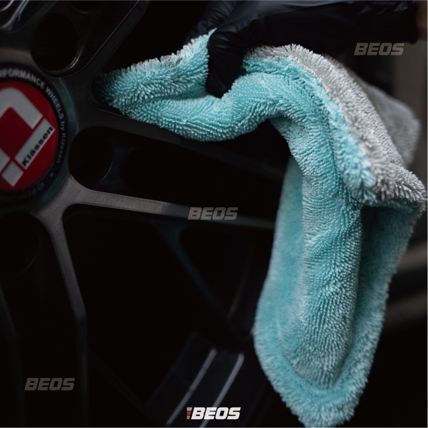 •BEOS• 細節收水布 雙面蝌蚪布 25*25 車內擦拭布 吸水怪物 輪圈收水布 吸水布 擦車布-細節圖6