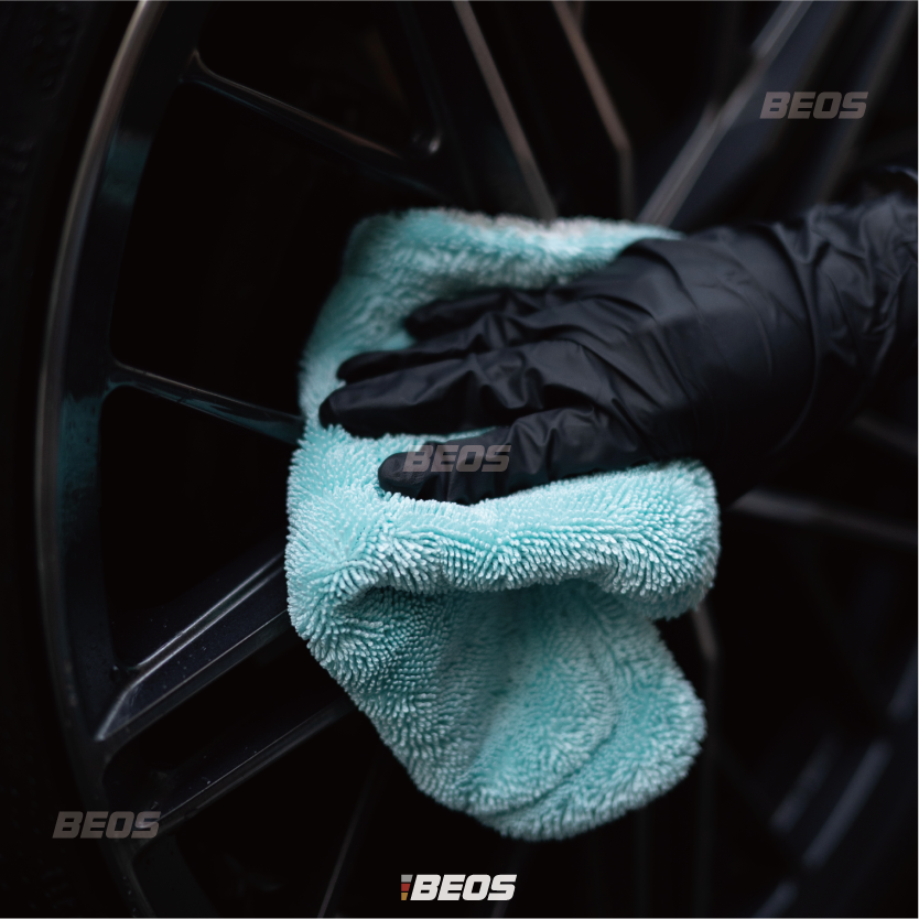 •BEOS• 細節收水布 雙面蝌蚪布 25*25 車內擦拭布 吸水怪物 輪圈收水布 吸水布 擦車布-細節圖7