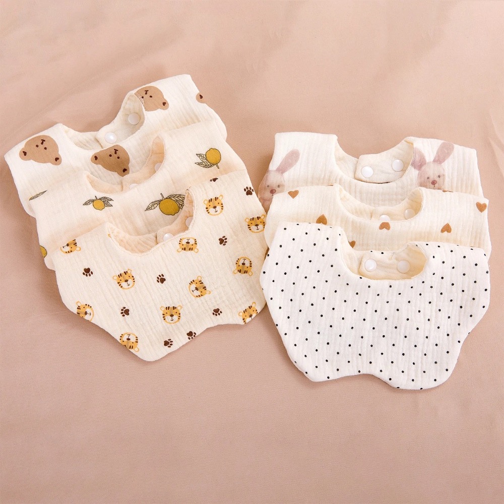 嬰幼兒六層純棉紗布口水巾組-規格圖8