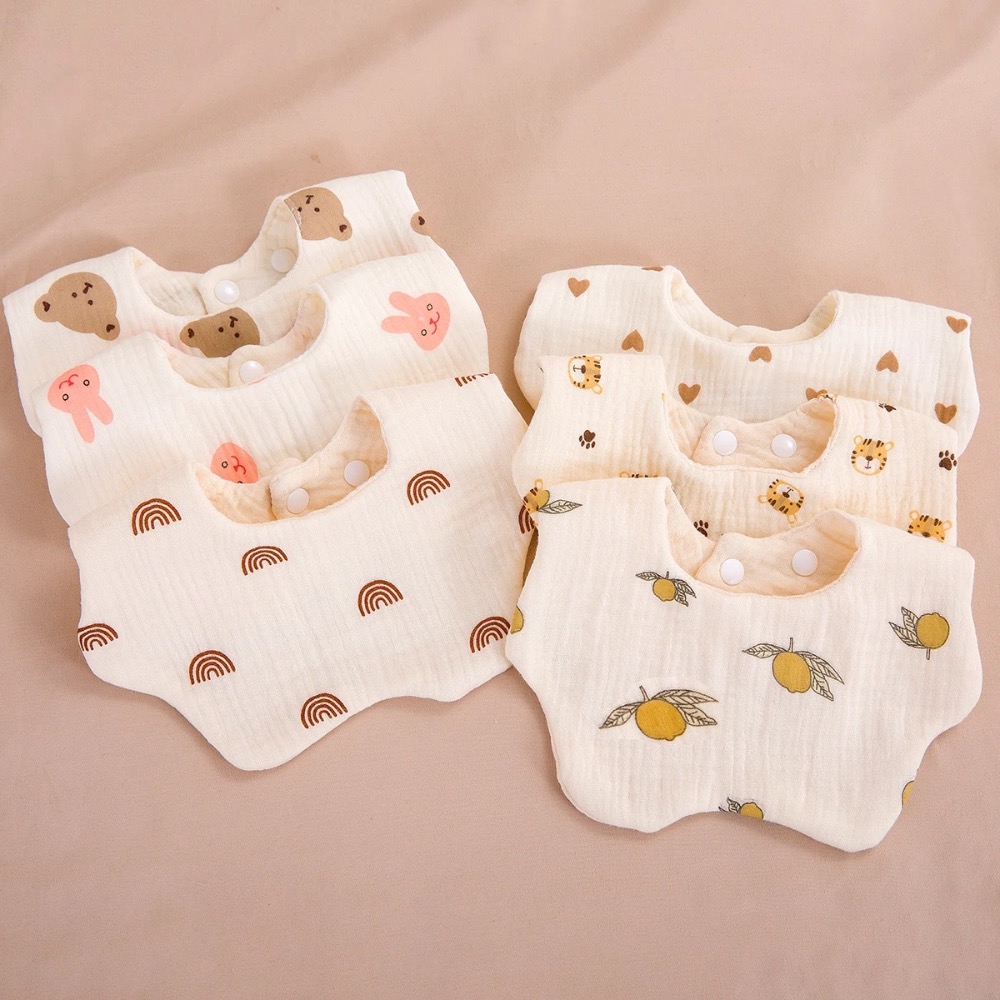 嬰幼兒六層純棉紗布口水巾組-規格圖8