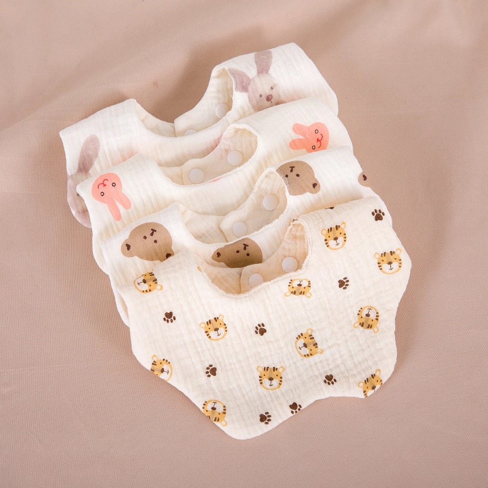 嬰幼兒六層純棉紗布口水巾組-規格圖8