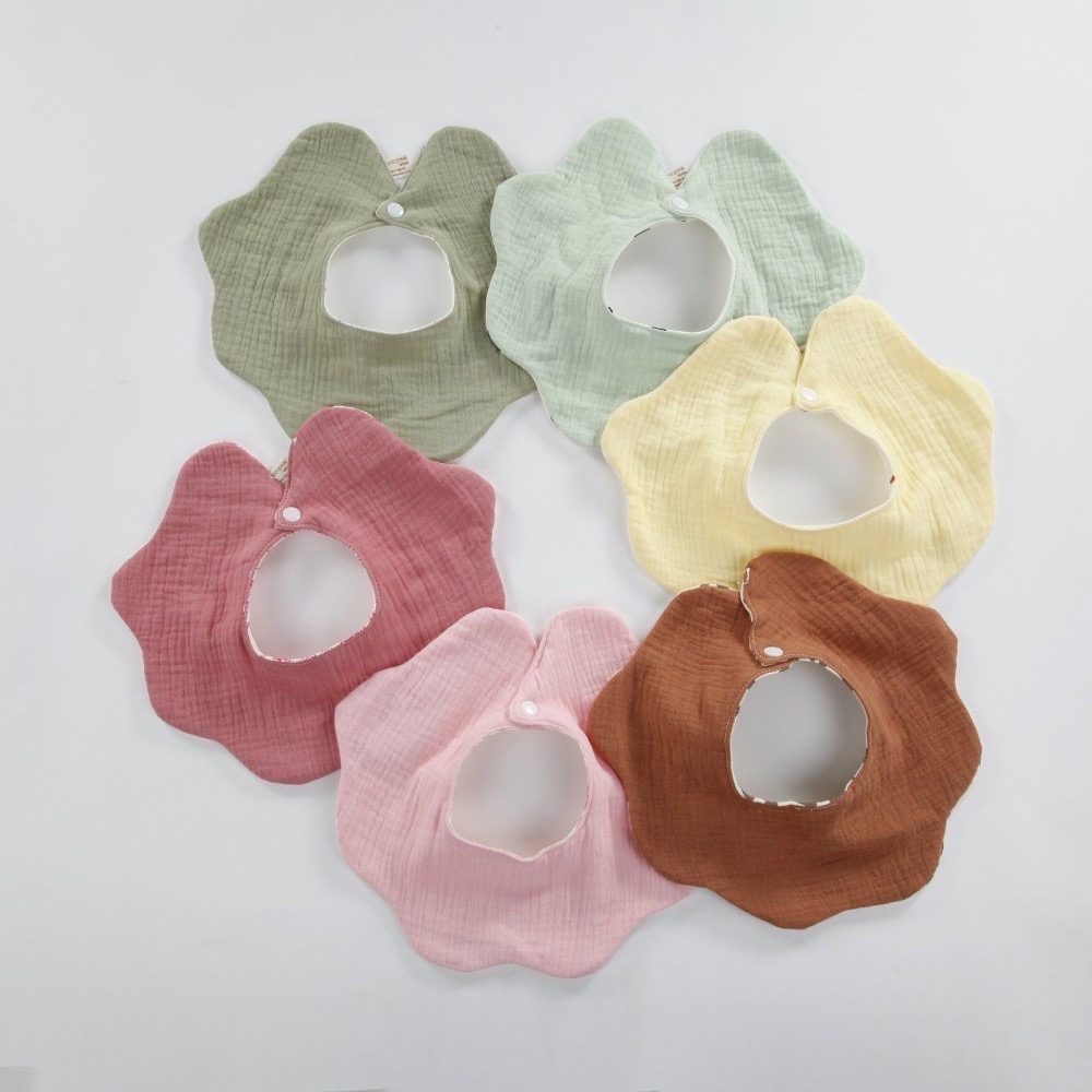 ins嬰幼兒韓版純棉口水巾-細節圖2