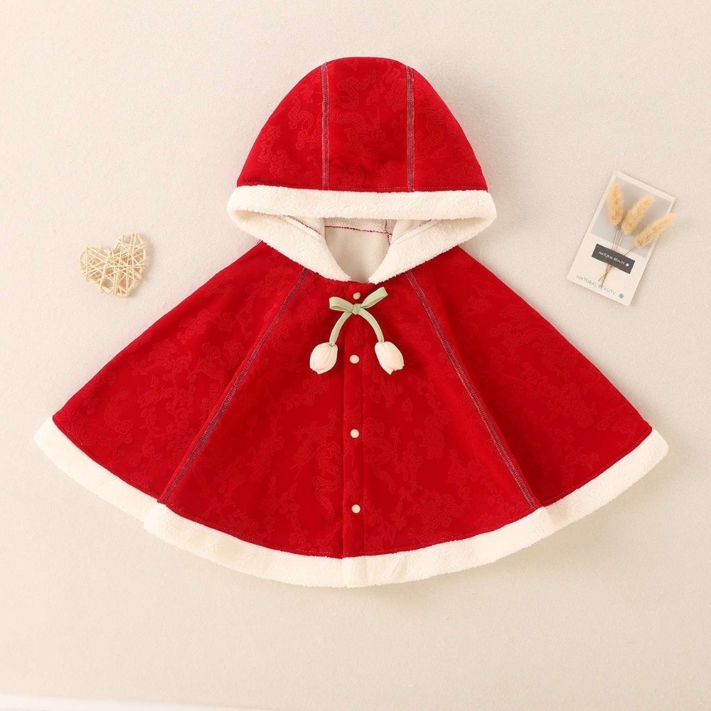 秋冬款-奧粒絨連帽披風-細節圖3