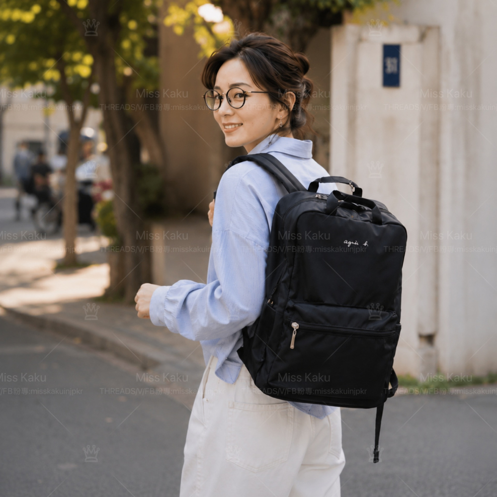 [現貨] 🇯🇵 Agnes b. 小 b LOGO 輕量後背包｜高顏值後背包｜日本代購 🔜 24小時內快速出貨-細節圖3