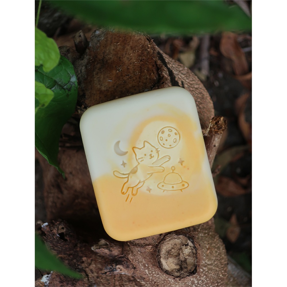 【皂章A120】星球貓 (預購) 貓咪皂章 可愛動物 手工皂 壓克力印章-細節圖2