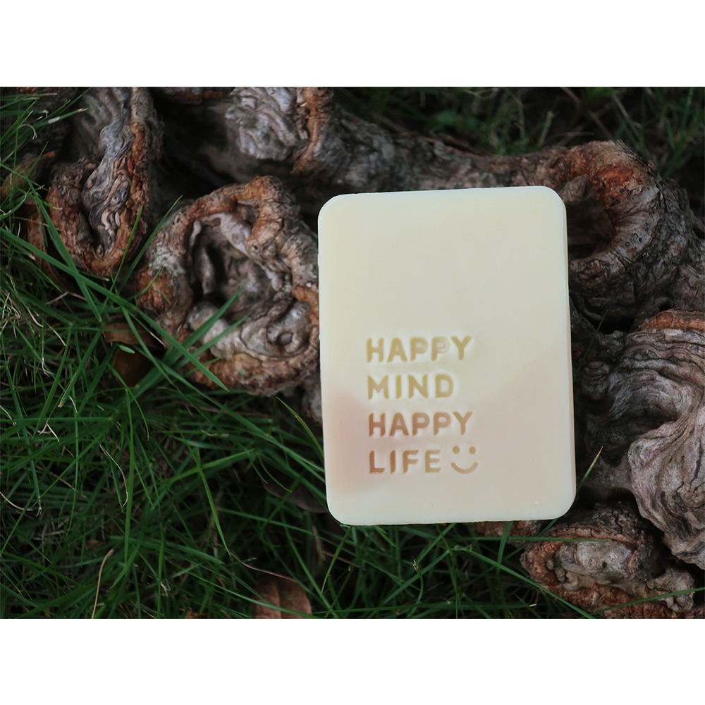 【皂章B72】你要快樂，才能好好生活 (預購) Happy mind. Happy life. 壓克力皂章 手工皂-細節圖2