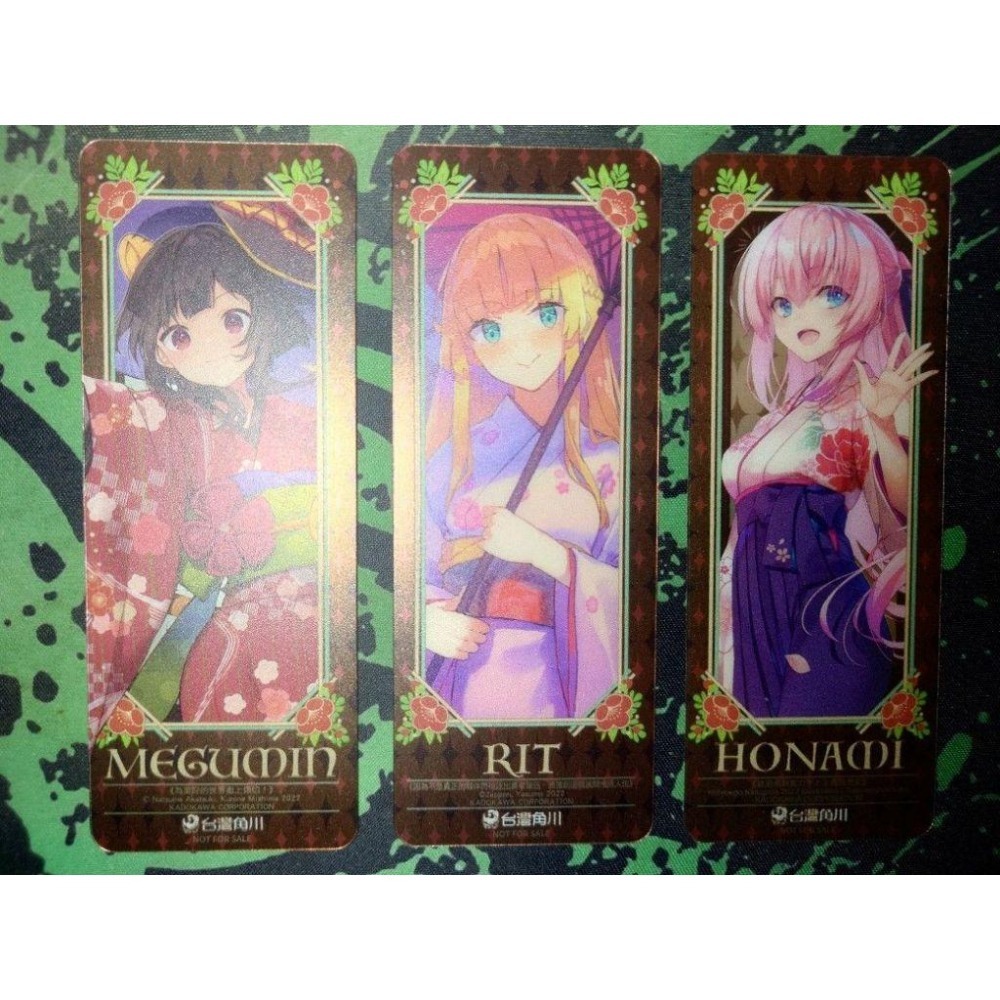 角川滿額贈品 莉特 惠惠 一之瀨帆波 為美好世界獻上祝福 歡迎來到實力至上主義的教室 滿額贈書籤 流光書籤 動漫展-細節圖2