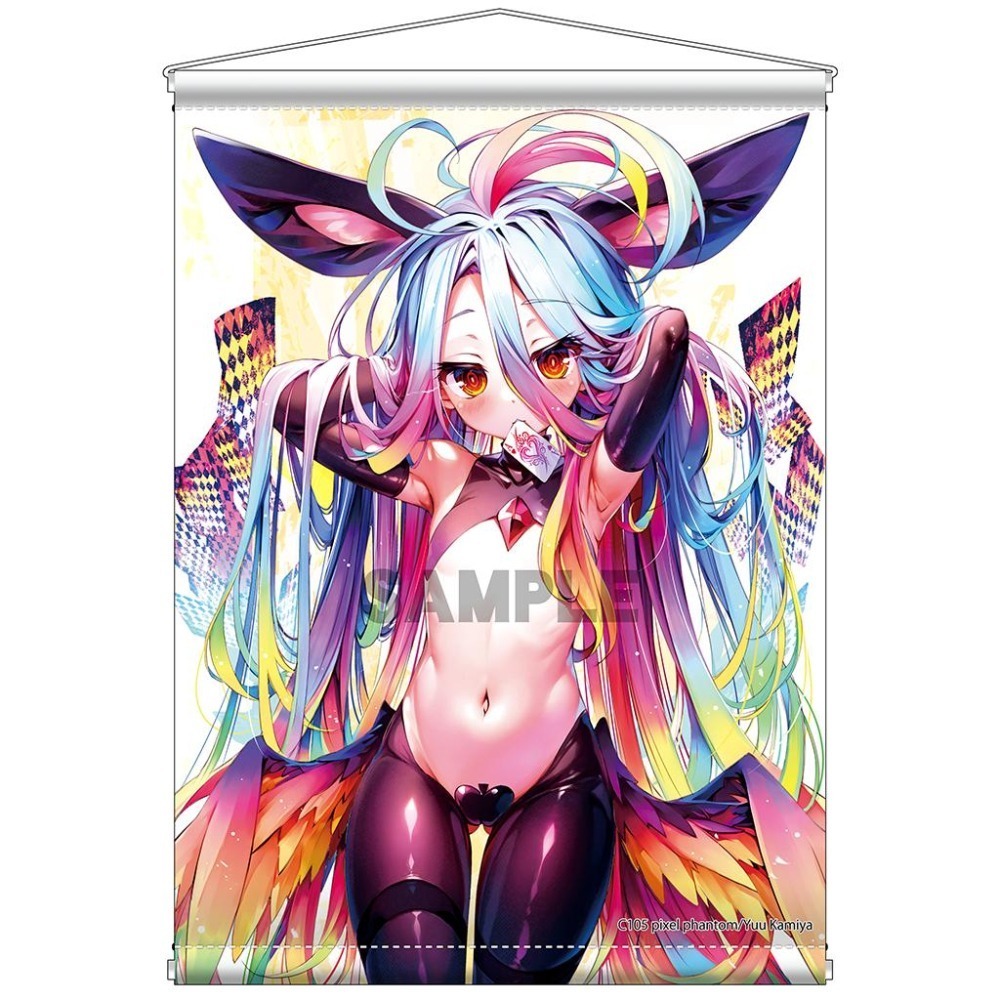 《預購》日本 Comic Market C105 C107 遊戲人生 No Game No Life 白 休比 B2掛軸-細節圖2