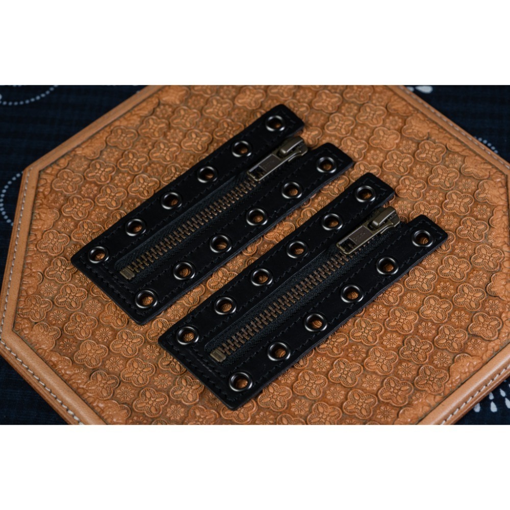 真皮6孔拉鍊盤-多色，真皮拉鍊盤，皮靴用免綁鞋帶 (高質感，進口植鞣革，timberland，redwing)-規格圖6