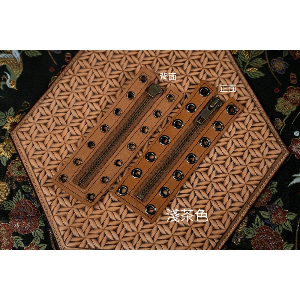 真皮7孔拉鍊盤-多色，真皮拉鍊盤，皮靴用免綁鞋帶 (高質感，進口植鞣革，timberland，redwing)-細節圖3