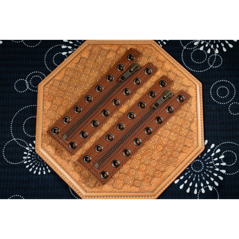 真皮8孔拉鍊盤-多色，真皮拉鍊盤，皮靴用免綁鞋帶 （高質感，進口植鞣革，timberland，redwing）-規格圖5