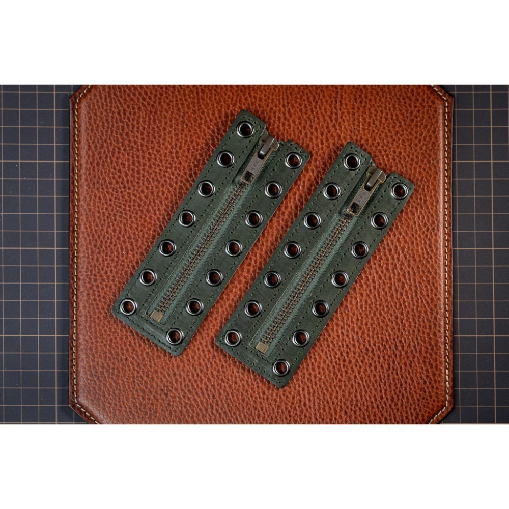 軍綠色拉鍊盤 6 7 8 孔規格(可訂製其他尺寸規格) 軍靴 憲兵靴 登山靴 免綁鞋帶-規格圖4