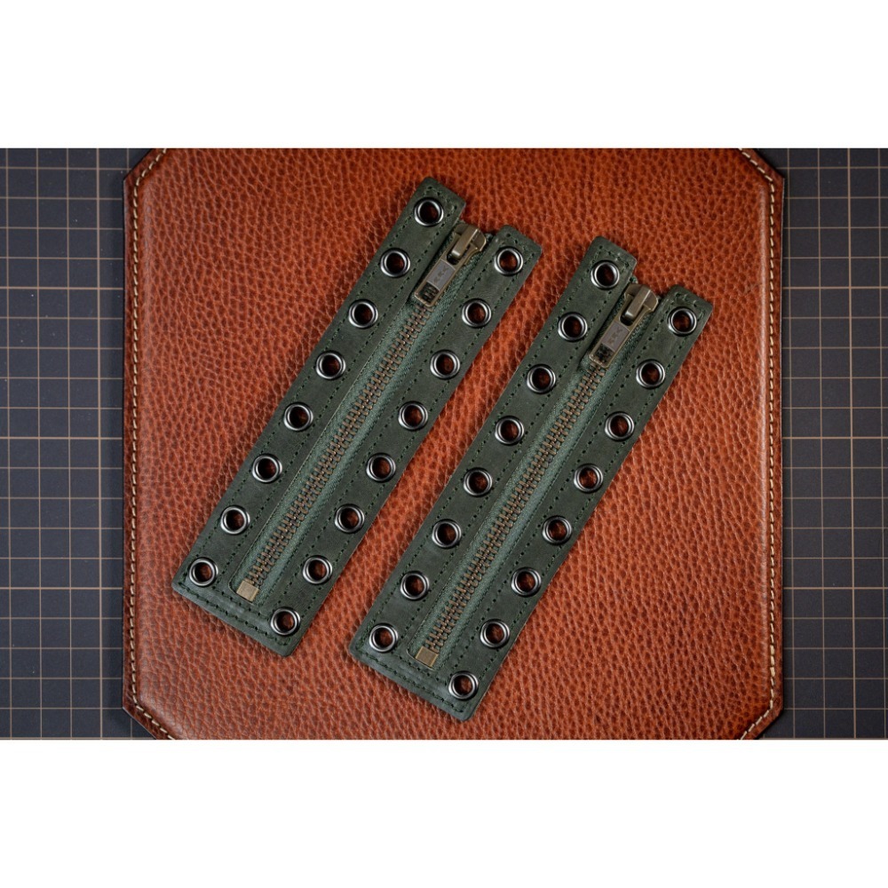 軍綠色拉鍊盤 6 7 8 孔規格(可訂製其他尺寸規格) 軍靴 憲兵靴 登山靴 免綁鞋帶-規格圖4