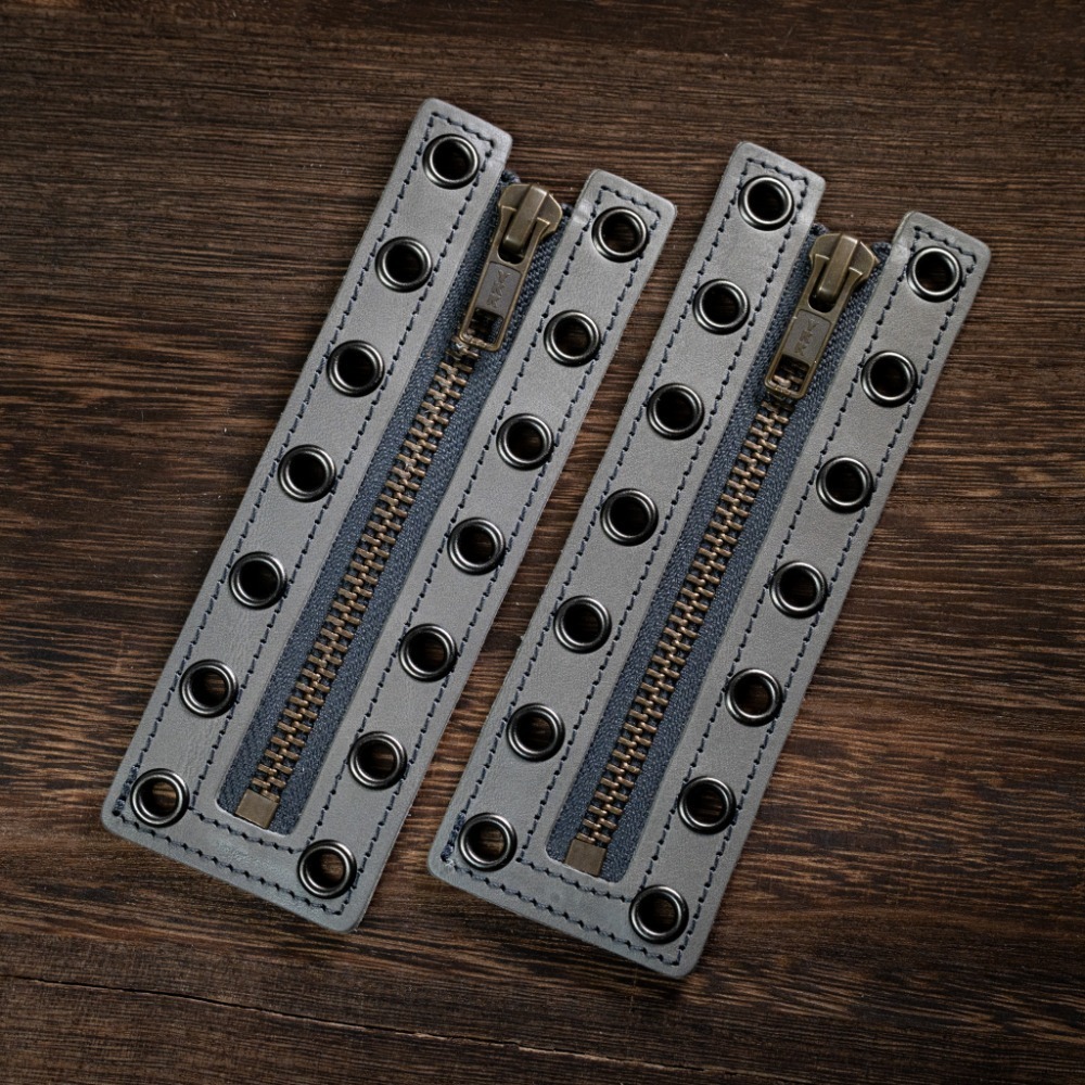 灰色拉鍊盤 6 7 8 孔規格(可訂製其他尺寸規格) 免綁鞋帶-規格圖1