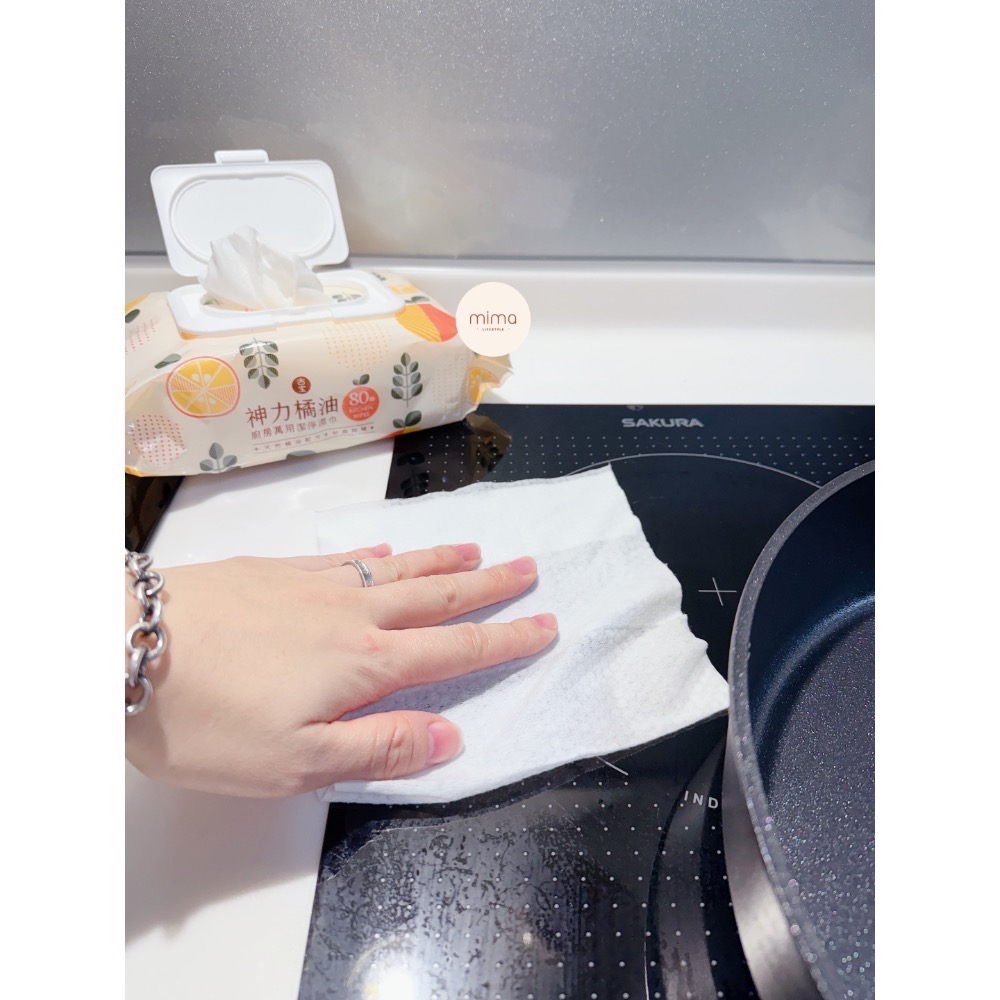 快速到貨🔜古寶神力橘油廚房萬用潔淨濕巾80抽  露營必備小物-細節圖7