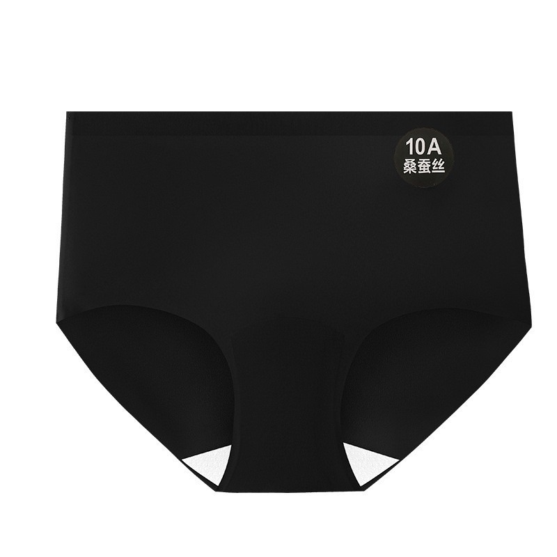 666 SHOP 「台灣現貨」10A桑蠶絲冰絲內褲女奶皮中腰無痕少女抗菌襠三角褲女士美拉德透氣-規格圖11
