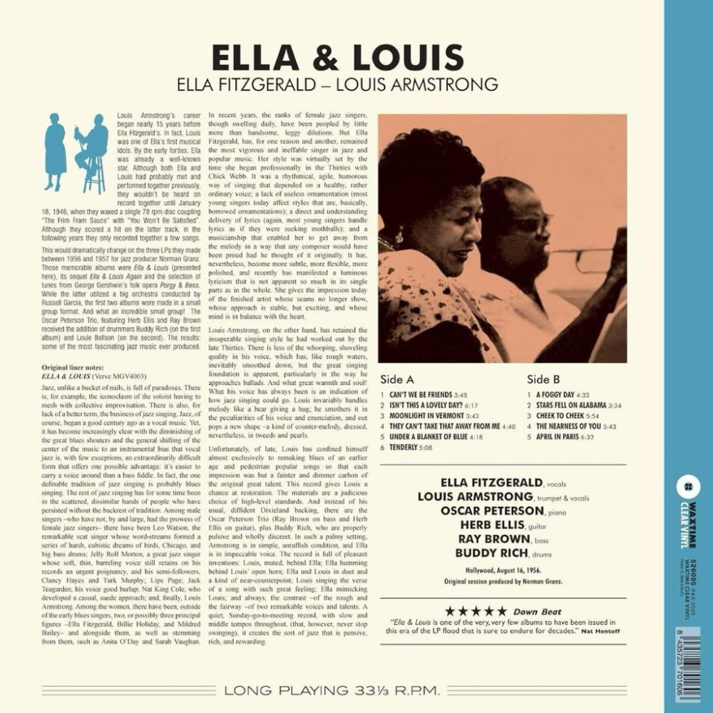 【黑膠】Ella Fitzgerald & Louis Armstrong《Ella And Louis》透明水晶膠-細節圖3