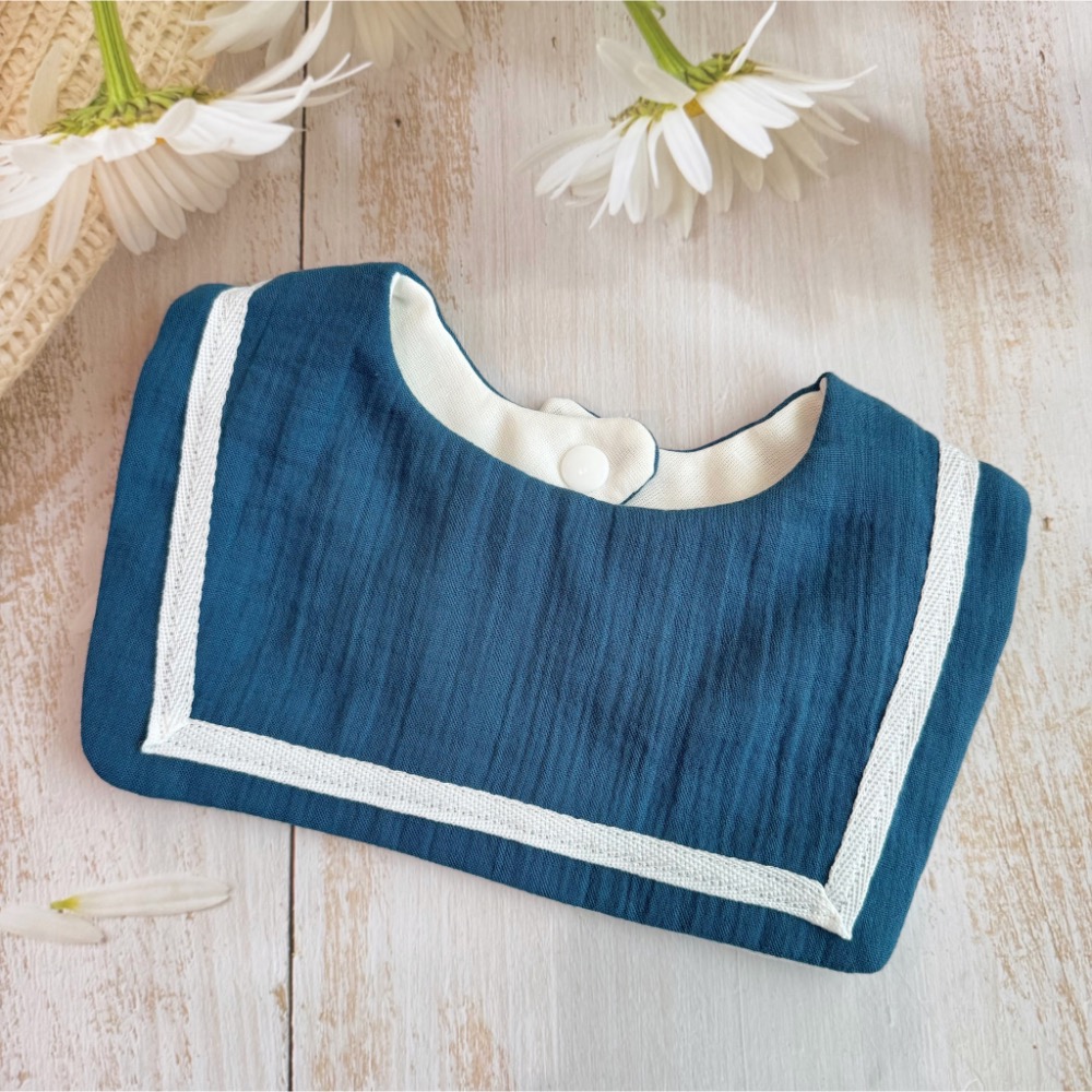 ［海軍領圍兜］午夜藍｜台灣製布料｜有數量皆為現貨-規格圖3