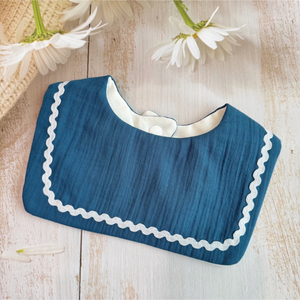 ［海軍領圍兜］午夜藍｜台灣製布料｜有數量皆為現貨-規格圖3