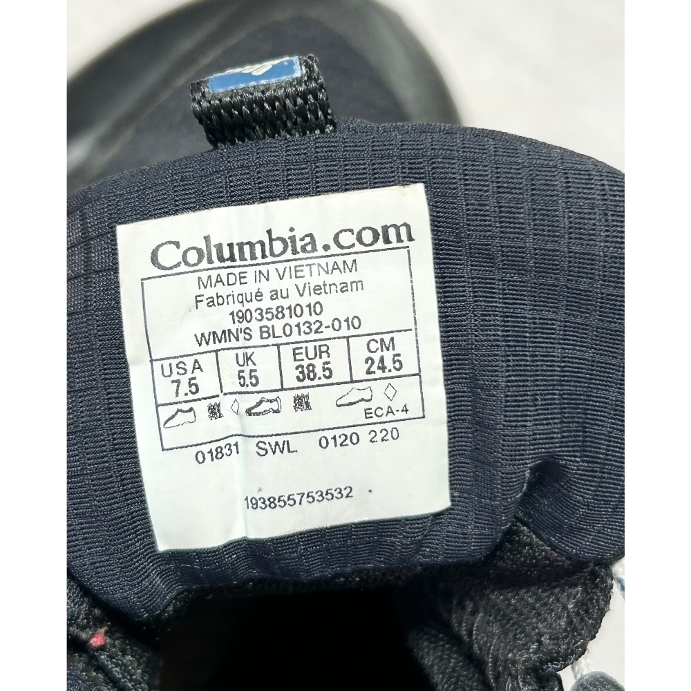 哥倫比亞 Columbia 女款 Facet 30 Outdry 健行鞋黑色/夜潮色美碼7.5碼24.5CM-細節圖10