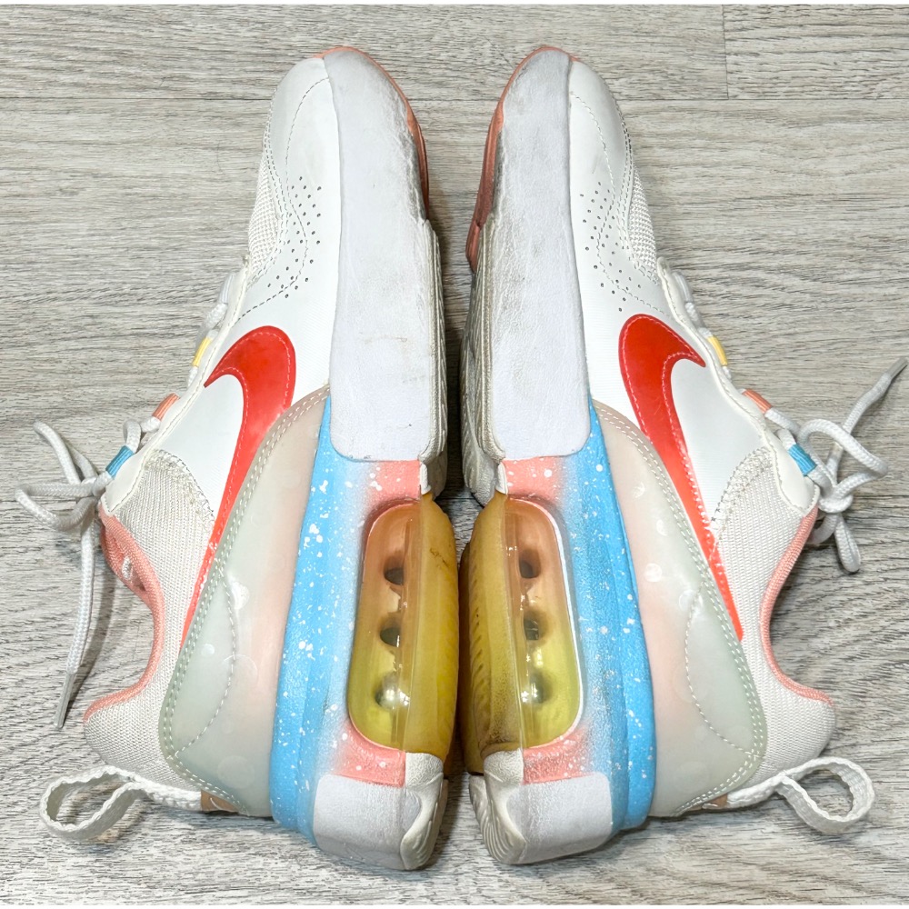 NIKE系列-Air Max Verona 女款白紅多色系氣墊運動慢跑鞋23.5CM-細節圖8