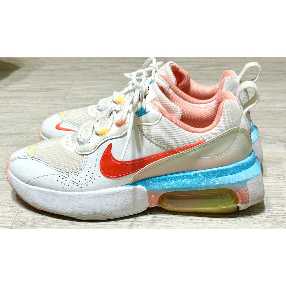 NIKE系列-Air Max Verona 女款白紅多色系氣墊運動慢跑鞋23.5CM-細節圖11
