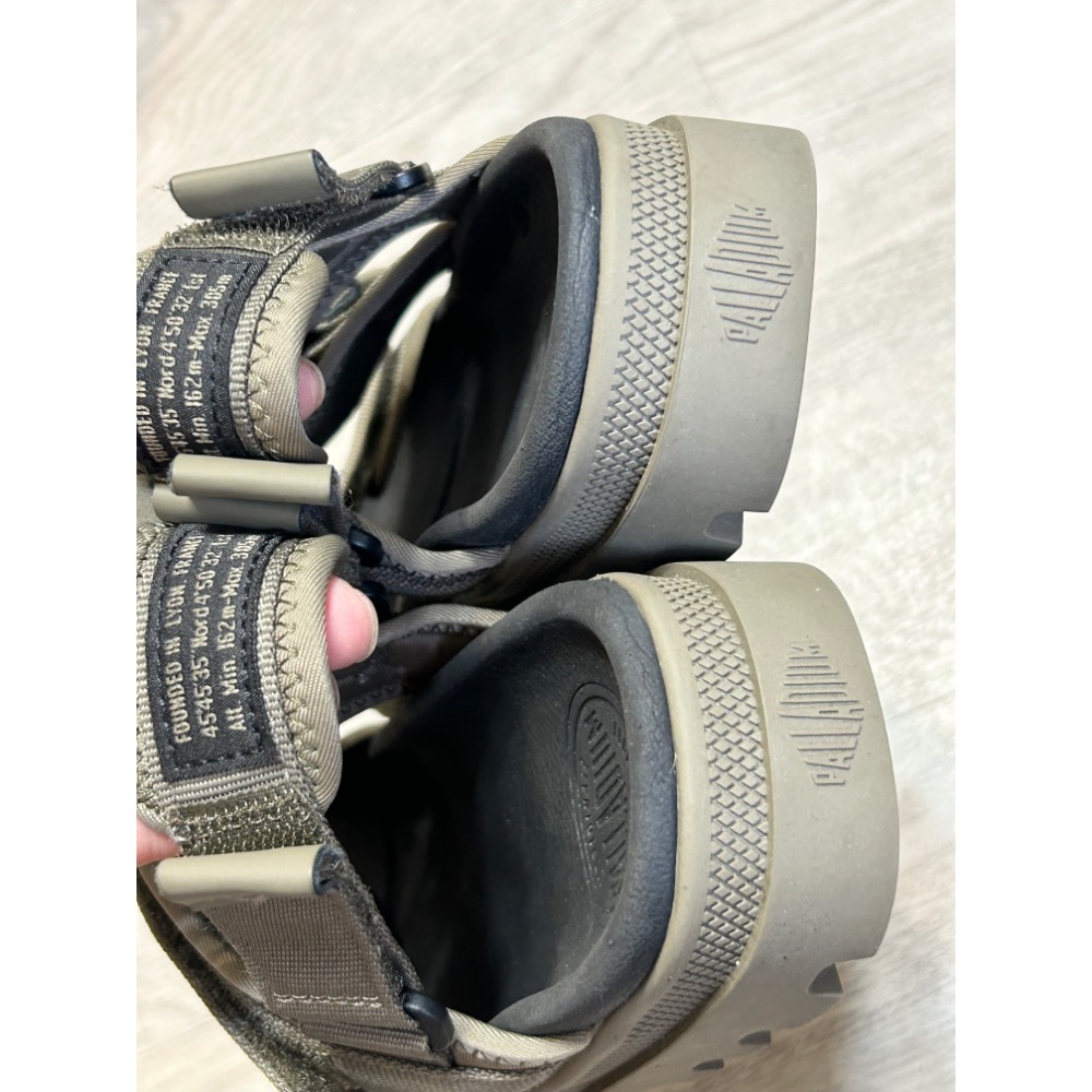 PALLADIUM PALLADUNE SPORT輕量魔鬼氈織帶涼鞋-中性-墨綠39-細節圖3