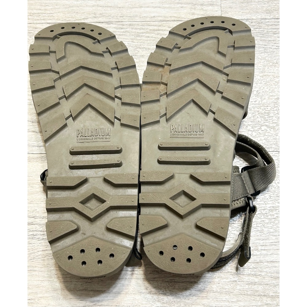 PALLADIUM PALLADUNE SPORT輕量魔鬼氈織帶涼鞋-中性-墨綠39-細節圖4