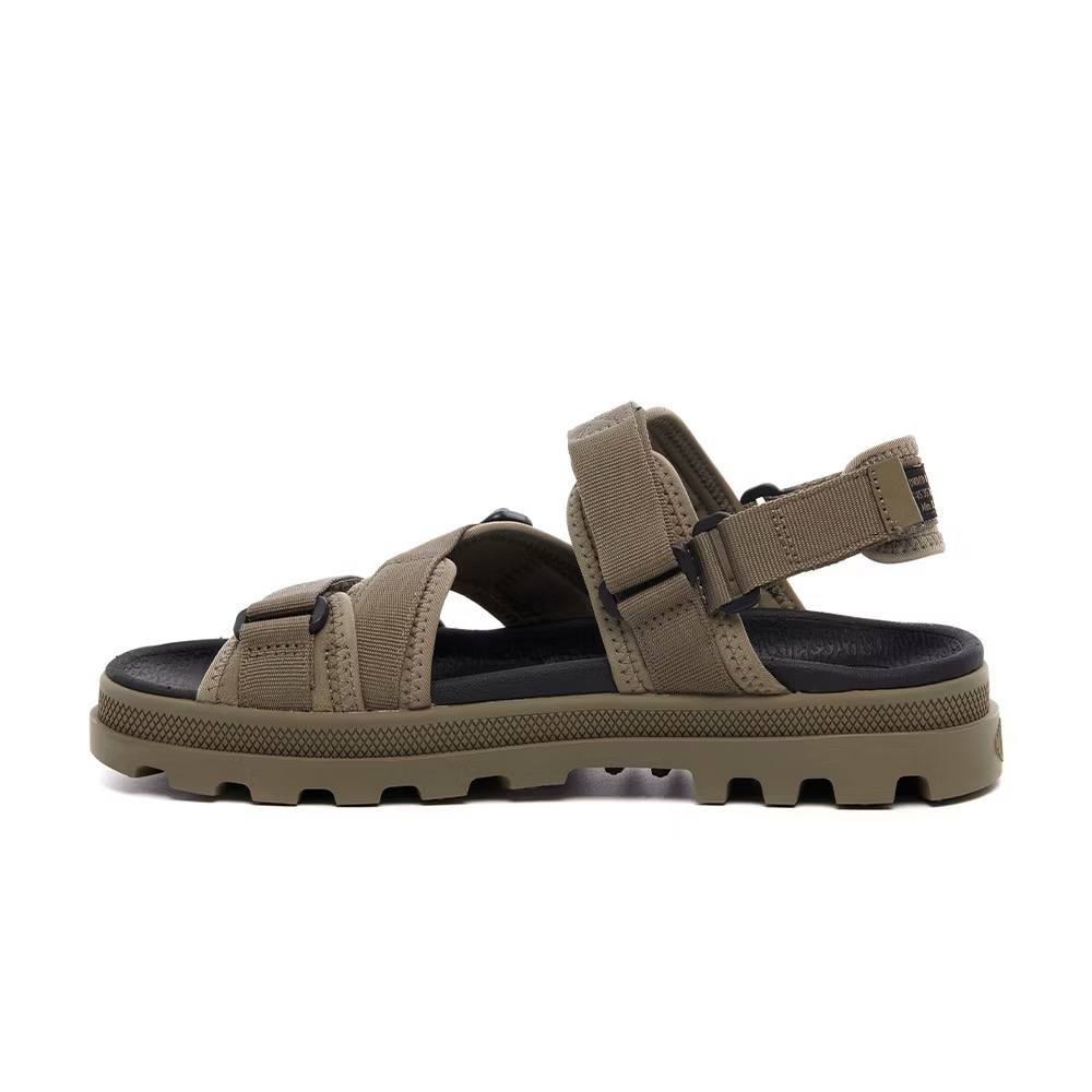 PALLADIUM PALLADUNE SPORT輕量魔鬼氈織帶涼鞋-中性-墨綠39-細節圖10