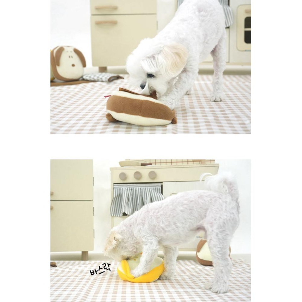 Snoopy 麵包藏食造型玩具 黃色 奶茶色-細節圖2