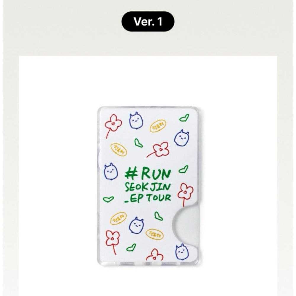 BTS Jin#runseokjin_ep tour 安可場演唱會週邊 鮪魚包 宇豆T 鮪魚罐頭藍T 大頭徽章 磁吸卡夾-細節圖6