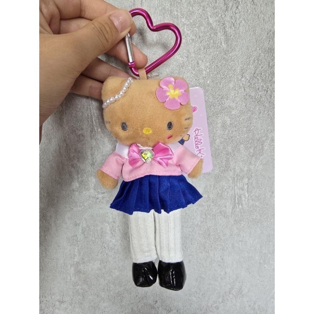 日本三麗鷗愛心扣長腿凱蒂貓吊飾 長腿Hello Kitty  烤焦長腿凱蒂 學生妹長腿凱蒂 貴婦長腿凱蒂 豹紋裝長腿凱蒂-細節圖5