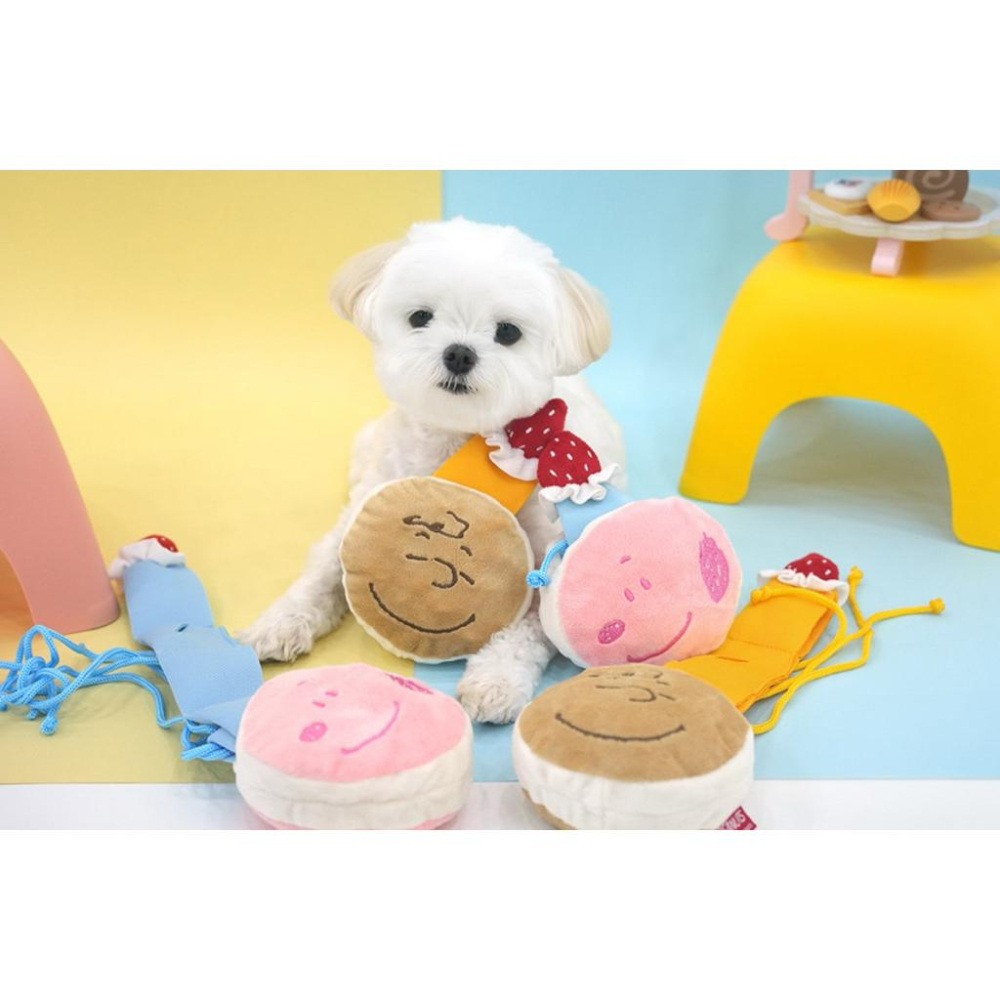 Snoopy 史努比甜甜圈🍩啾啾藏食玩具 粉色史努比 奶茶色查理布朗-細節圖2