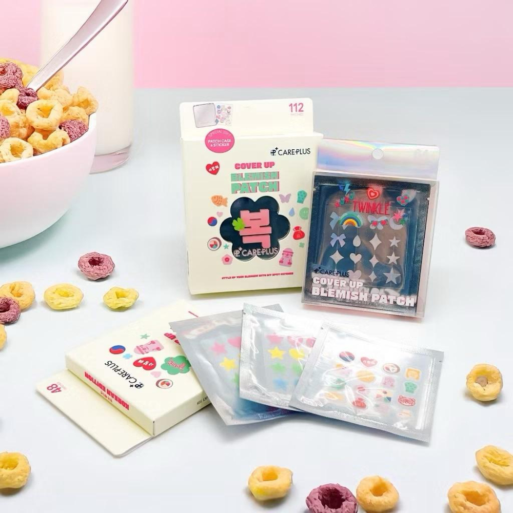 韓國🇰🇷Care-plus 臉部造型貼 可愛造型貼 48枚/112枚附鏡子-細節圖5