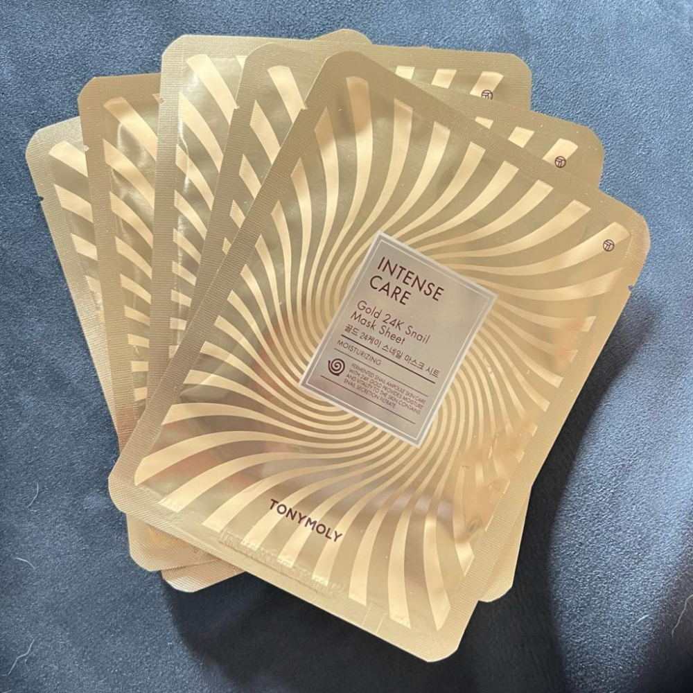 韓國🇰🇷 Tonymoly Intense Care 黃金 24k 蝸牛面膜 20g-細節圖2
