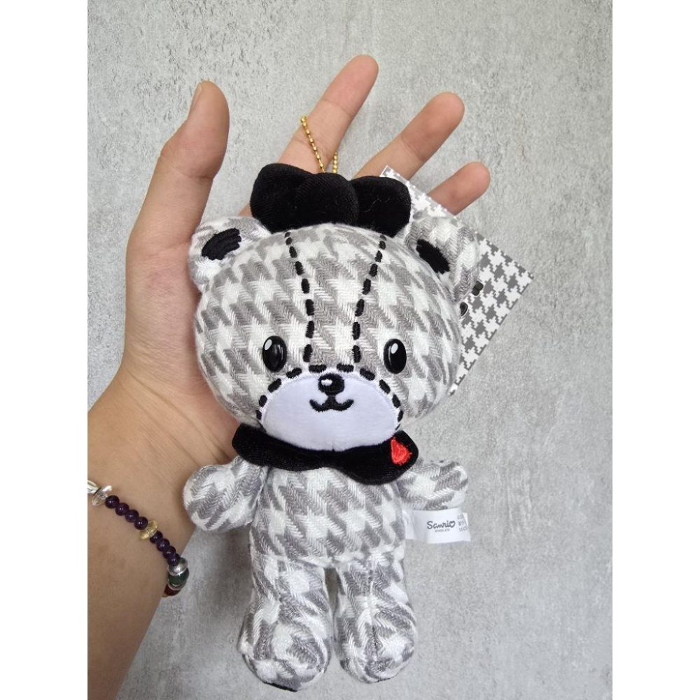 Hello Kitty 冬季新款千鳥格吊飾 凱蒂貓吊飾 泰迪熊吊飾 現貨在台-細節圖3