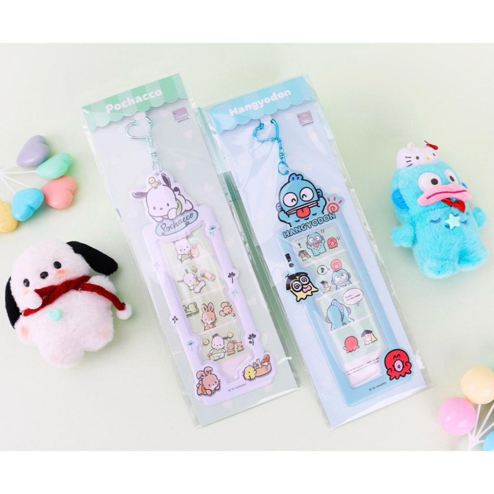 韓國🇰🇷三麗鷗 凱蒂貓 大耳狗 美樂蒂 庫洛米 人魚漢頓 人生四格照 卡套吊飾-細節圖2