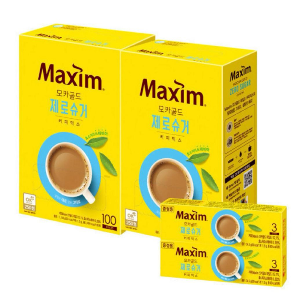 韓國🇰🇷Maxim 麥心 即溶咖啡 新品zero sugar 散裝10入 盒裝20入-細節圖2
