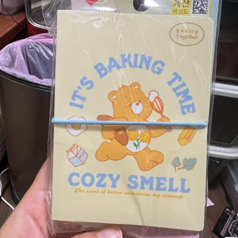 韓國🇰🇷大創Care bear 小卡收納本 40頁 粉格 薄荷綠-細節圖2