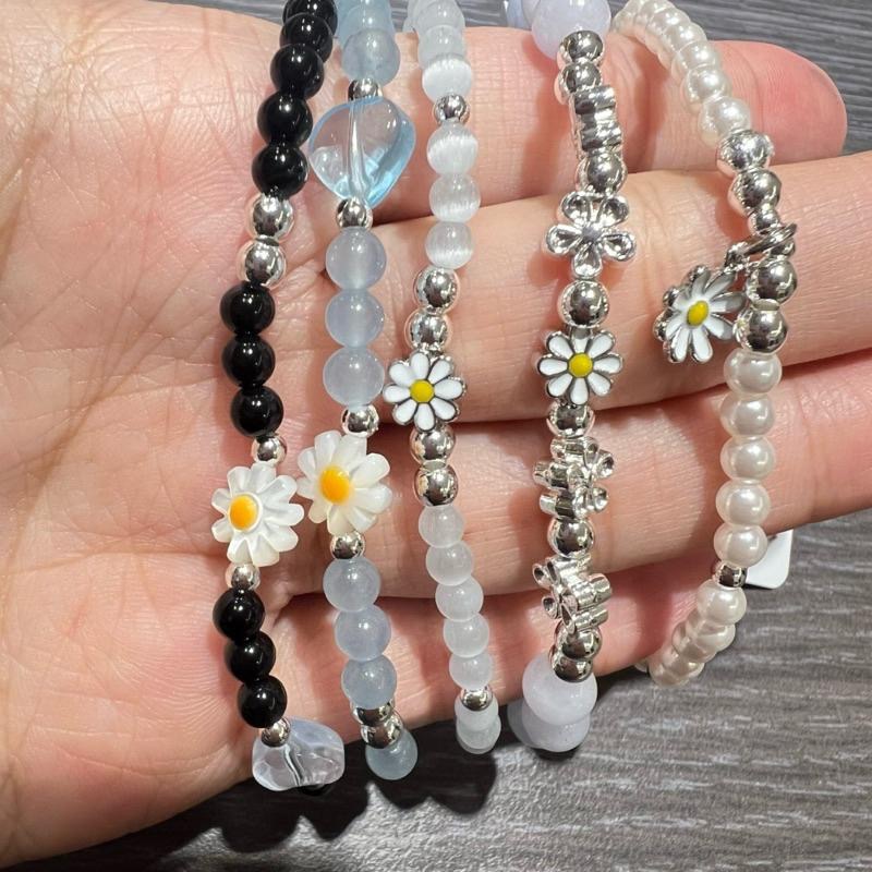 韓國🇰🇷奉恩寺 心願手環 手工手環 手工戒指環 雛菊🌼手環 GD風手環 現貨🔥-細節圖2