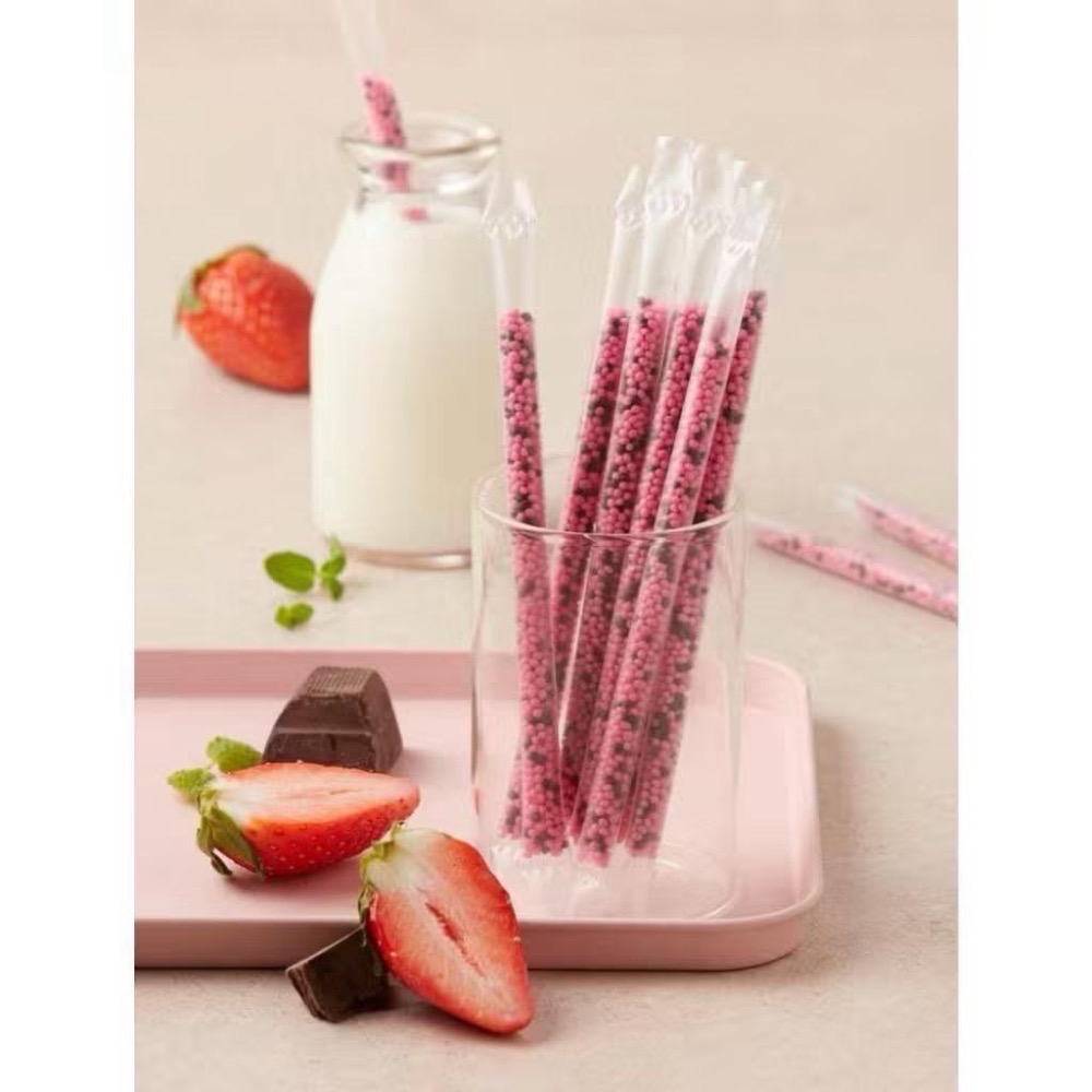 韓國🇰🇷No brand巧克力🍫草莓巧克力牛奶吸管 6g*13入-細節圖3