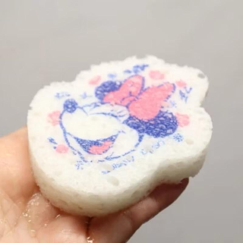 日本🇯🇵大創 迪士尼 米奇 米妮 唐老鴨 木漿海綿/壓縮纖維海綿 米奇科技海綿-細節圖6
