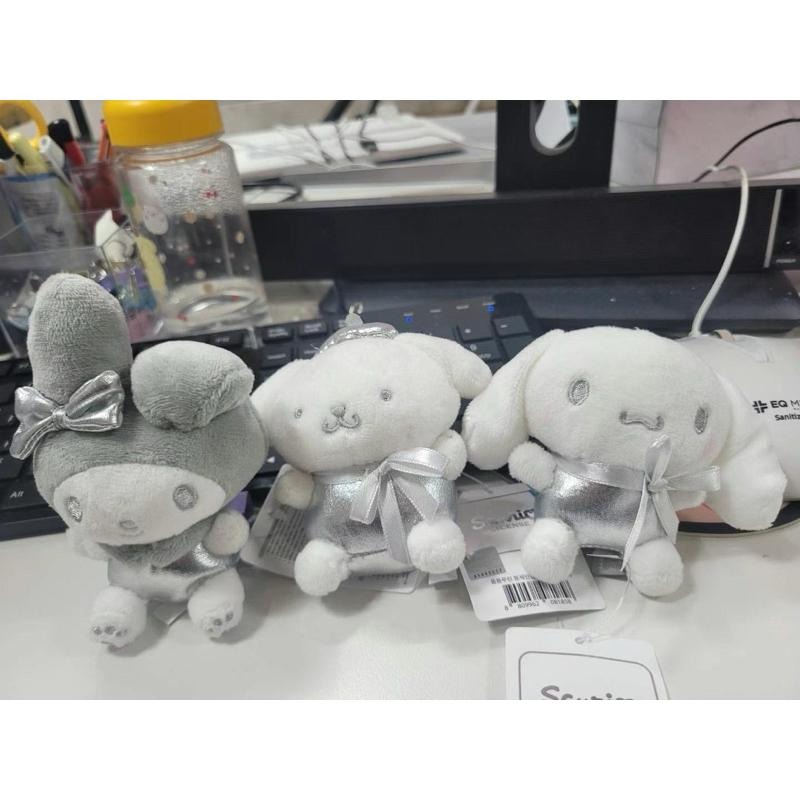 三麗鷗 韓國🇰🇷限定 銀色愛心8cm吊飾 凱蒂貓 帕恰狗 酷洛米 美樂蒂 布丁狗 大耳狗 現貨🔥-細節圖2