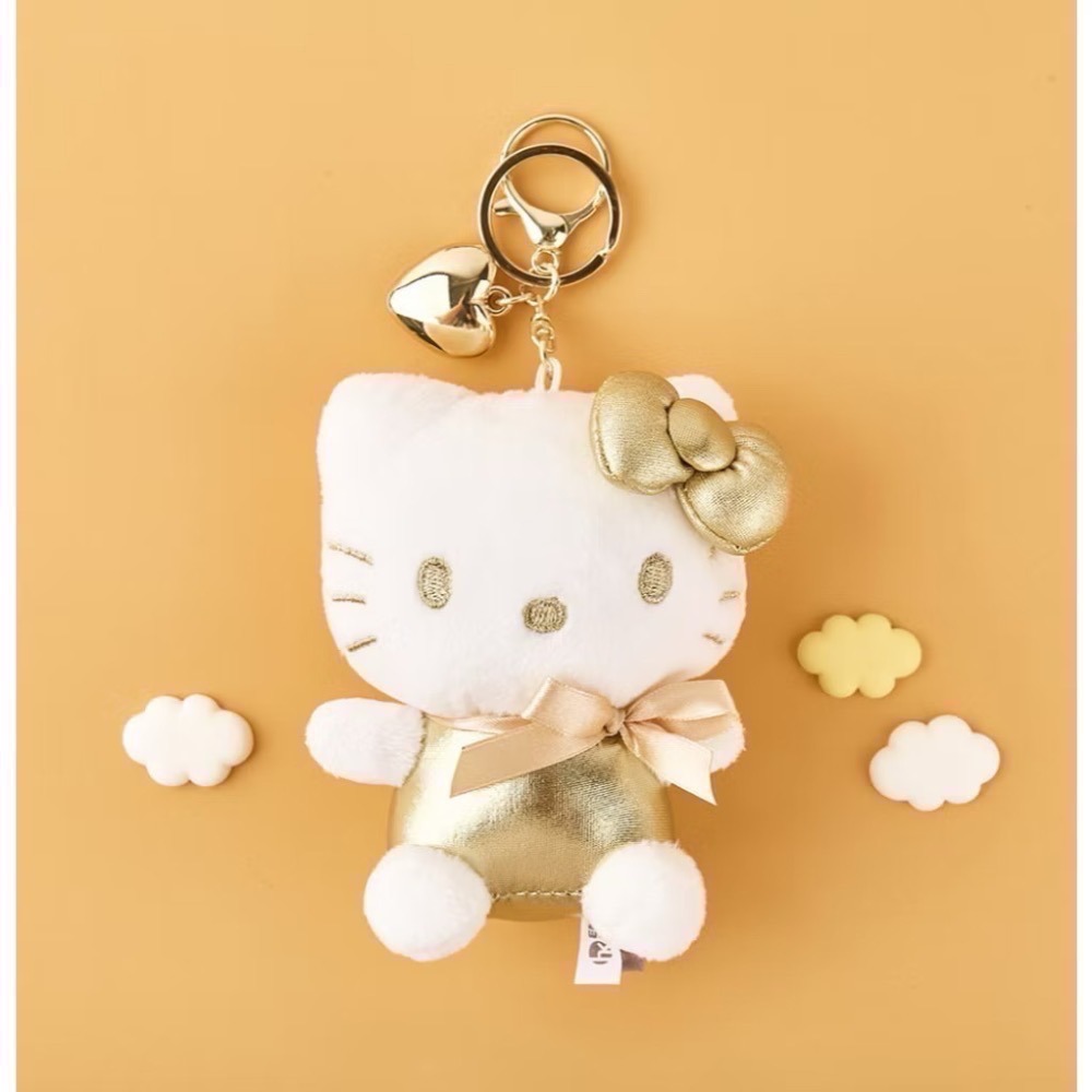 三麗鷗 韓國🇰🇷限定 金色/銀色愛心8cm吊飾 凱蒂貓 帕恰狗 酷洛米 美樂蒂 布丁狗 大耳狗 現貨🔥-細節圖2