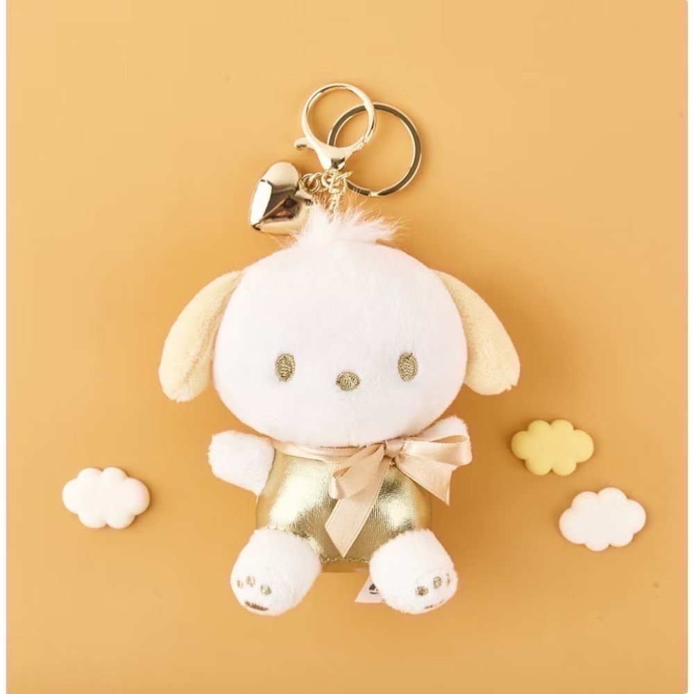 三麗鷗 韓國🇰🇷限定 金色/銀色愛心8cm吊飾 凱蒂貓 帕恰狗 酷洛米 美樂蒂 布丁狗 大耳狗 現貨🔥-細節圖5