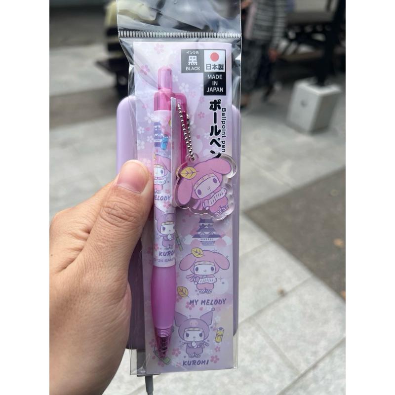 日本🇯🇵名古屋城限定三麗鷗吊飾黑筆 凱蒂貓 美樂蒂 漢頓 大耳狗 庫洛米 日本製-細節圖2