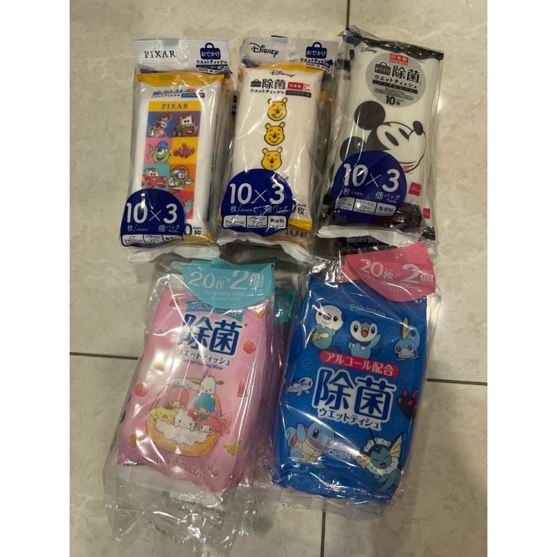 日本🇯🇵大創 日本製除菌濕紙巾 寶可夢20枚*2隨身包-細節圖2