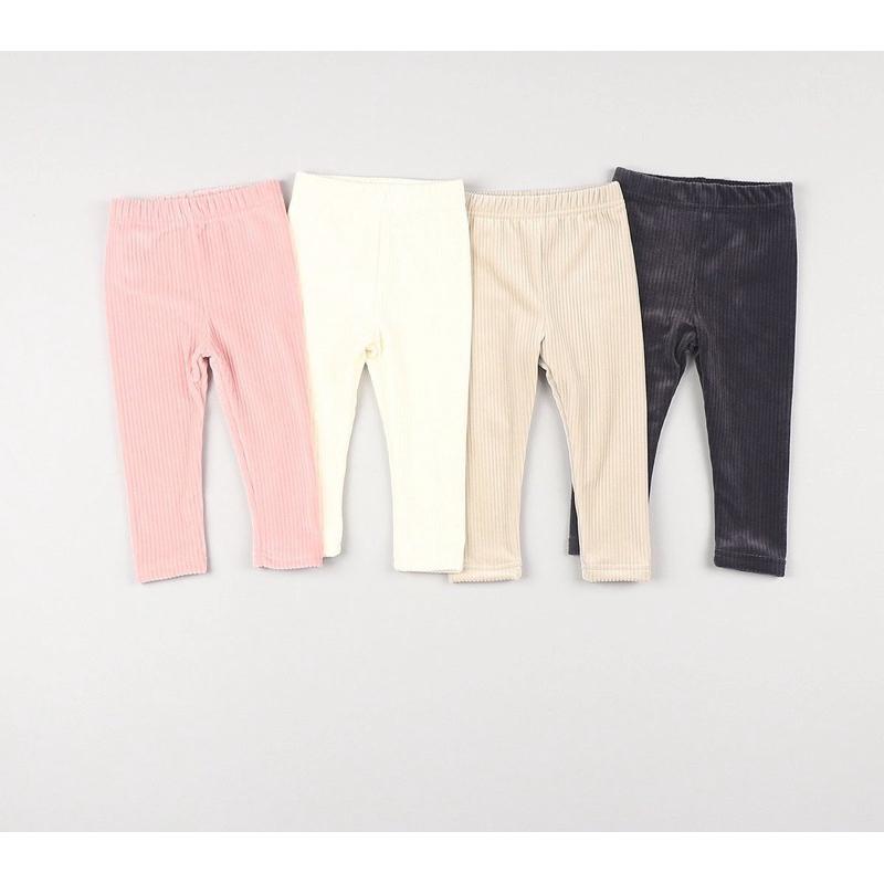 韓國🇰🇷童裝 刷毛內搭褲 燕麥色/白色-細節圖2