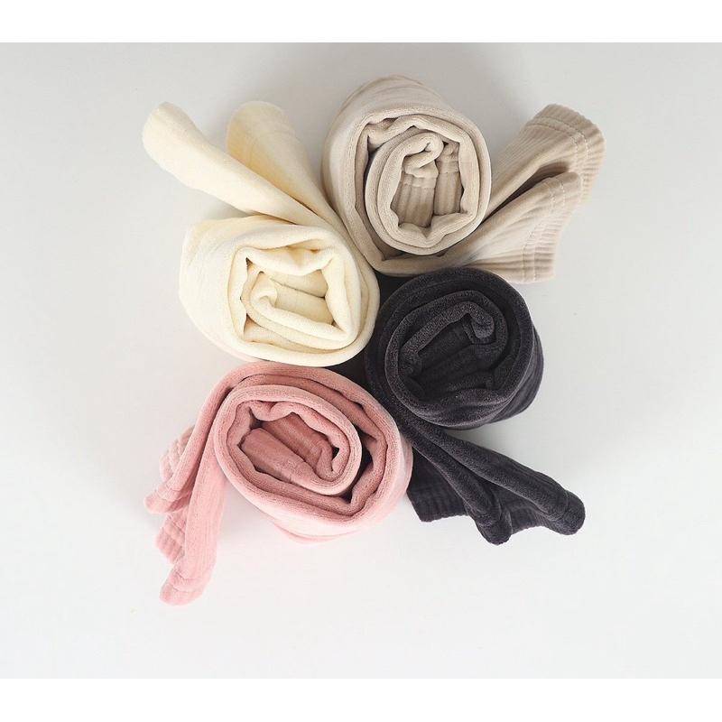 韓國🇰🇷童裝 刷毛內搭褲 燕麥色/白色-細節圖3