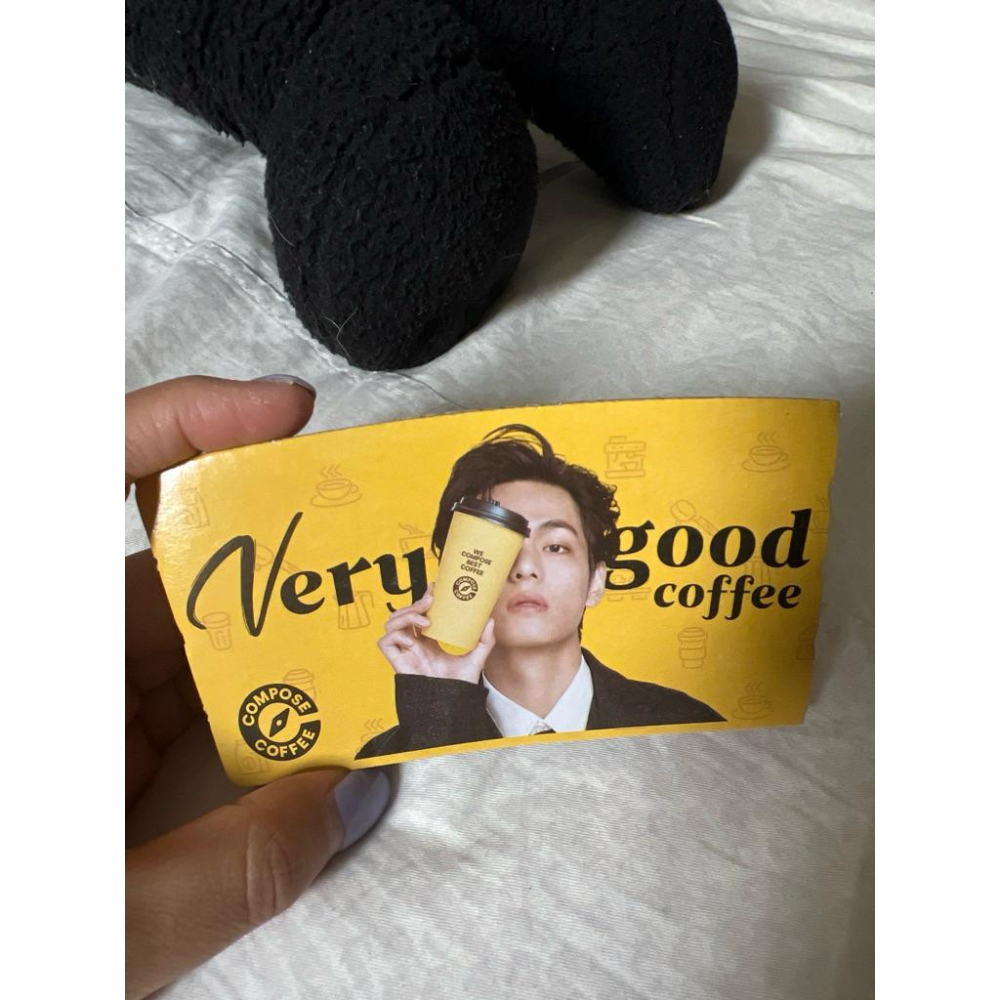 BTS V 代言Compose咖啡杯套 退伍初拍版本 節慶版本 聖誕綠版本-細節圖4